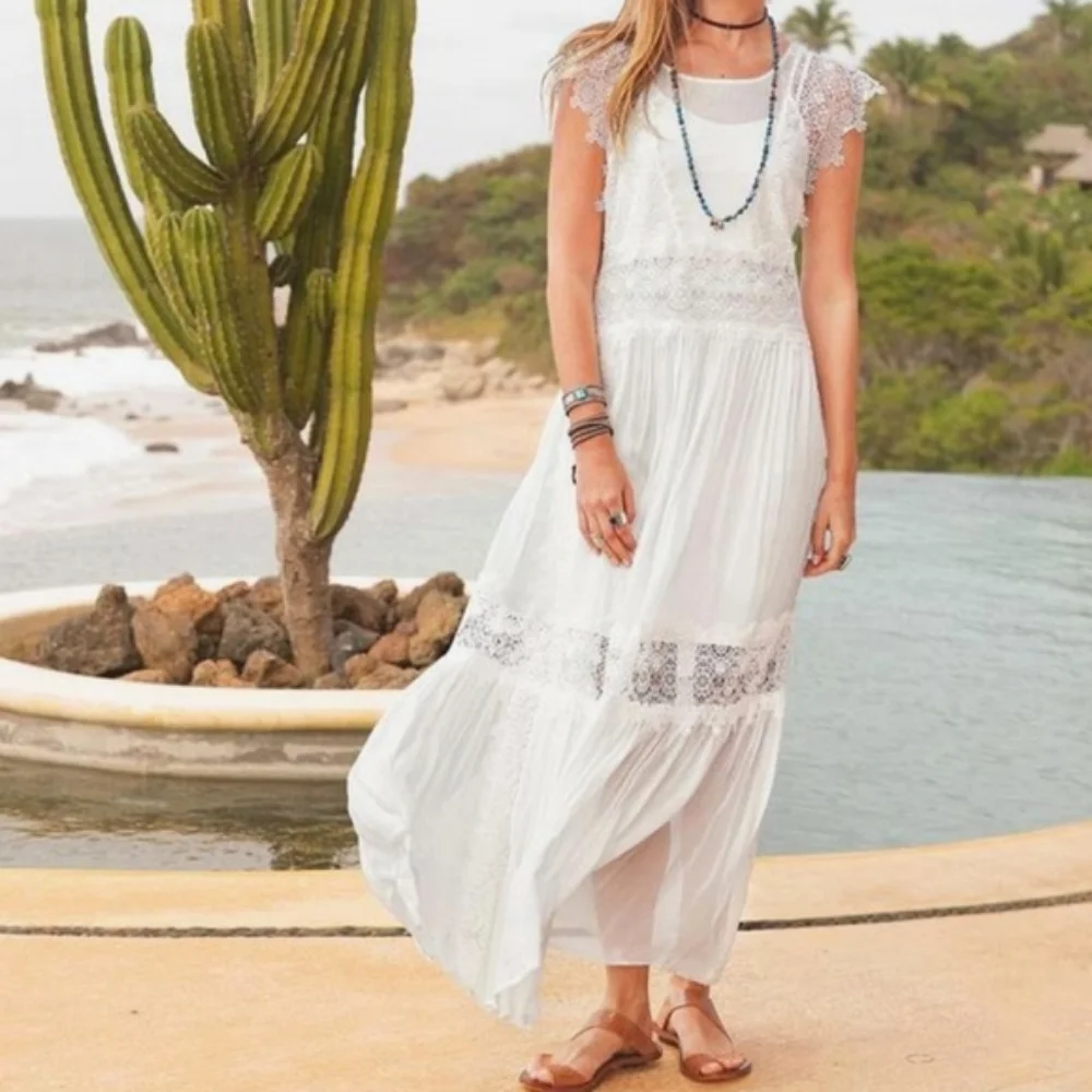 🆕🌿SUNDANCE bohemian LACE DRESS🌿 - Picture 1 of 10